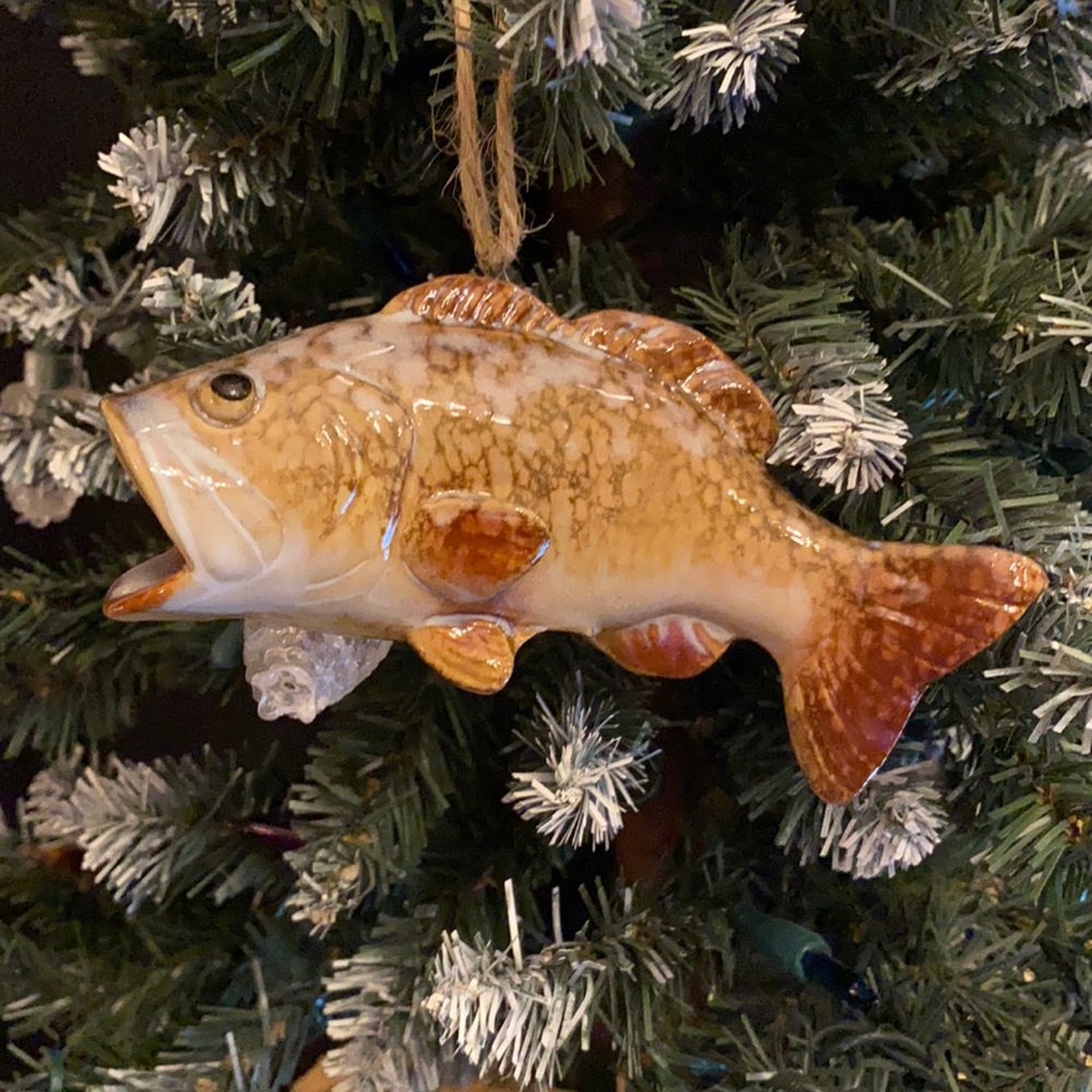 Ceramic Bass fish ornament